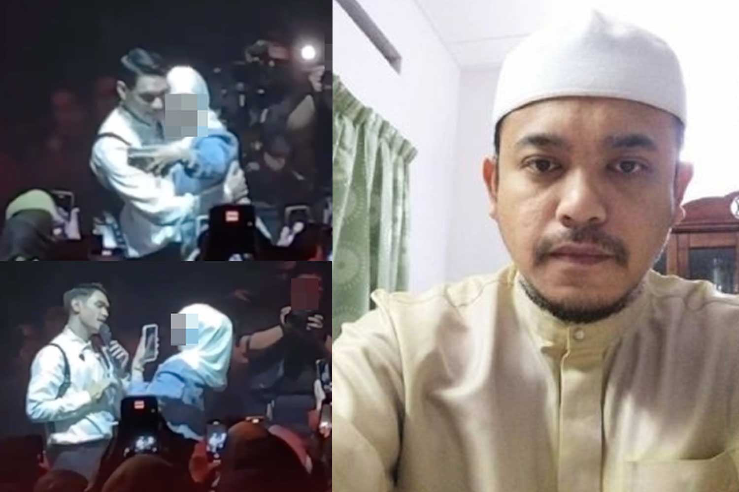 Afgan selamba peluk peminat wanita bertudung kena tegur dengan PU Syed