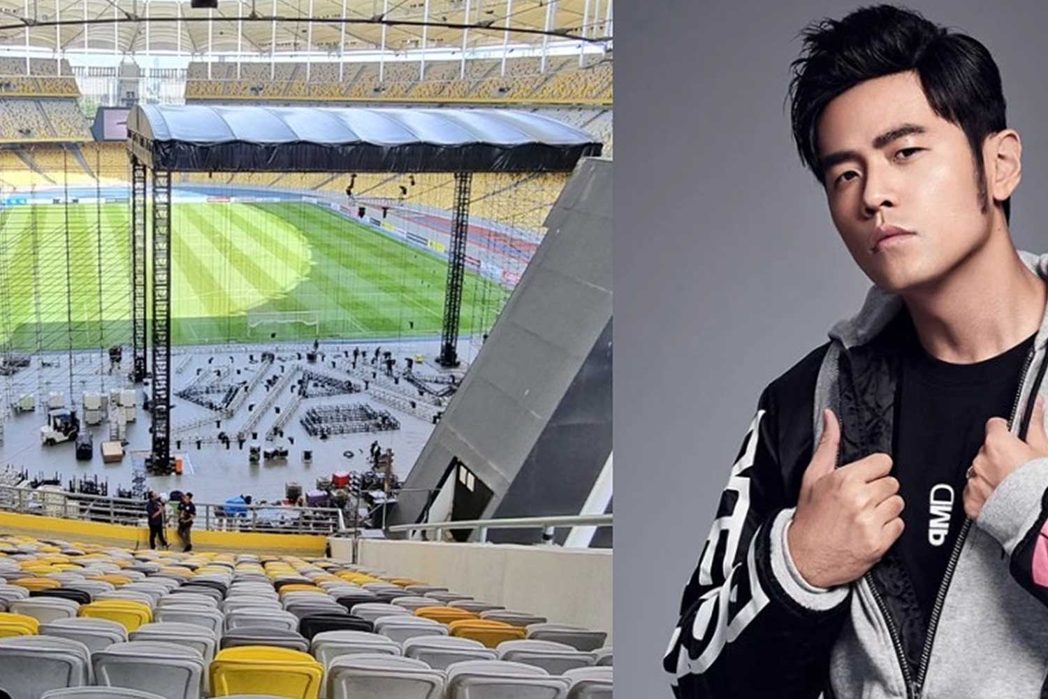 "Kami mahu tengok bola, tolong alih pentas konsert Jay Chou!"